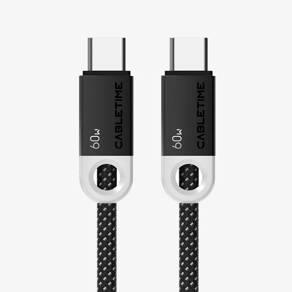 Đầu nối cáp USB C PD60W: USB C; Chiều dài: 2m, màu sắc: Bện đen CUP4L